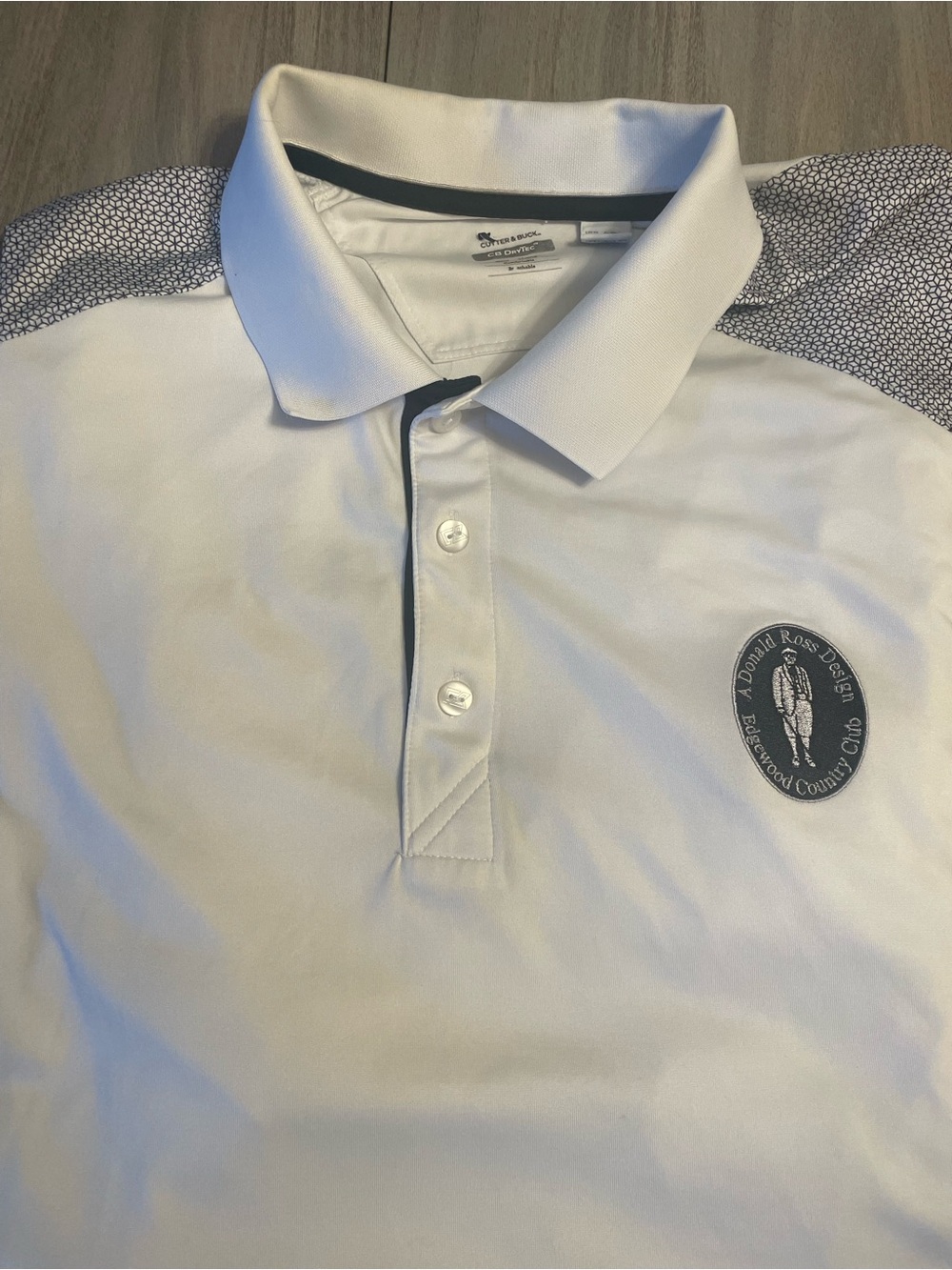 Cutter & Buck Donald Ross Golf Polo Shirt XXL White Performance CB DryTec